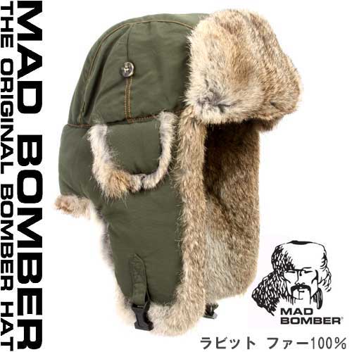 楽天LIFEGROW305OLV MAD BOMBER hat ロシア帽子 マッドボンバーハット ラビットファー100％ 帽子 スキー帽子 アメリカブランド 防寒用 ボンバーハット パイロットキャップ 毛皮 冬帽子 キャップ レディース メンズ 耳あて付き帽子 子供サイズ XXLサイズ ビックサイズ