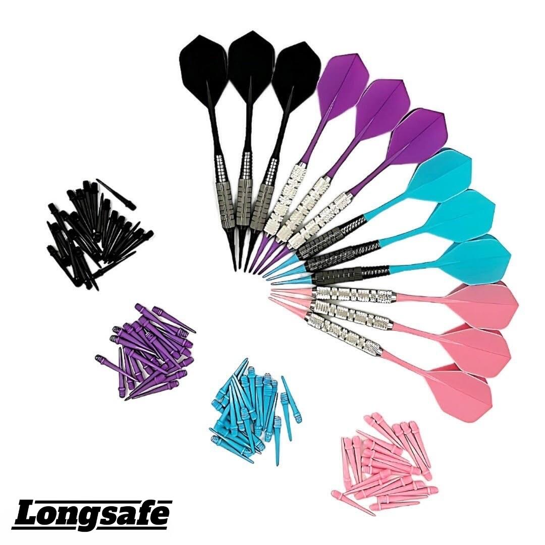 ダーツ セット 初心者 チップ100本 バレル シャフト フライト 一体型 矢 ハウスダーツ ソフト ...