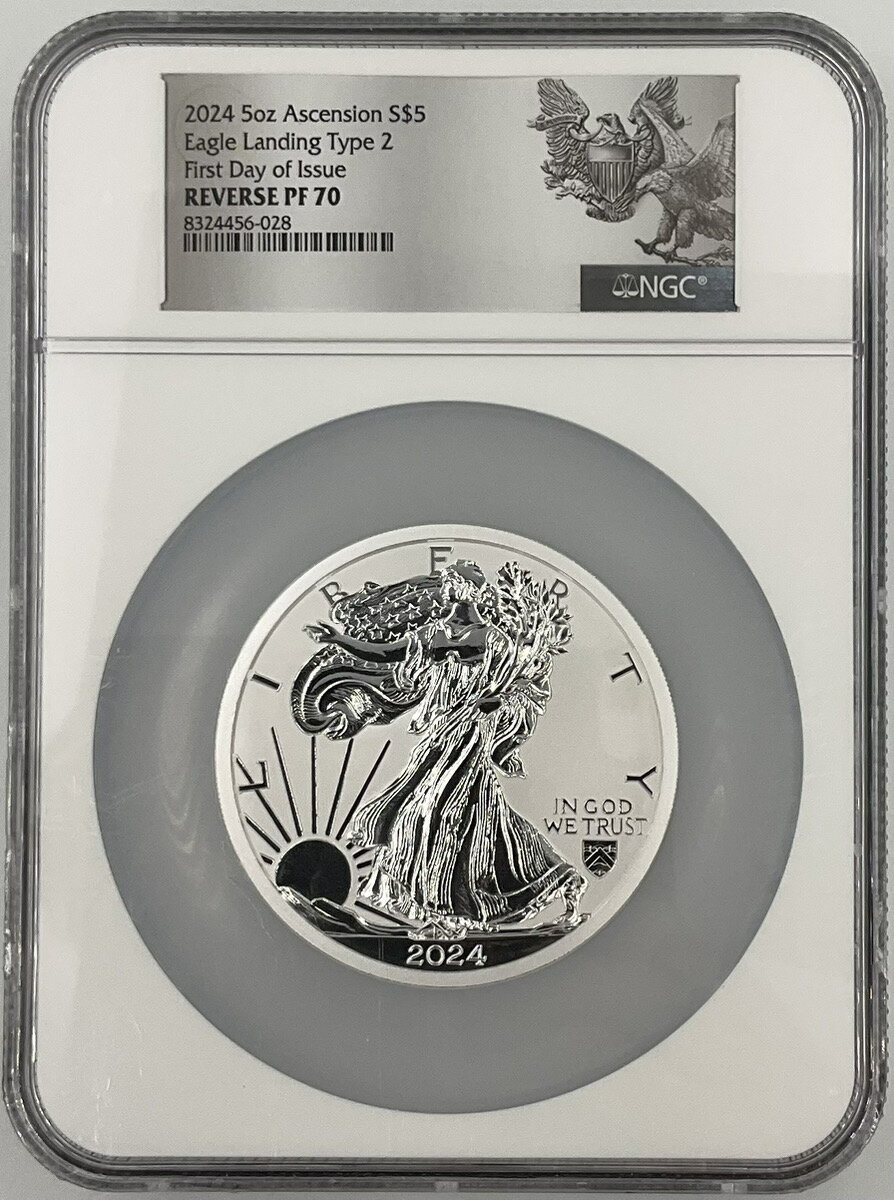 Rakuten - 2024年 アメリカ ウォーキング リバティ 5oz 5ドル 銀貨 イーグル NGC社鑑定 リバースプルーフ PF70 FDI/初日限定 お買い物マラソン特別価格
