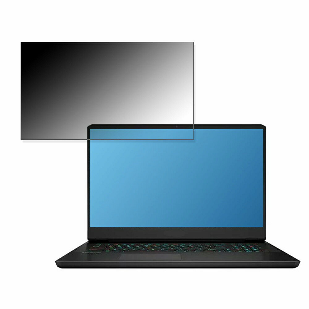 msi Vector GP76 12U 17.3インチ 16:9 対応 覗き見防止 プライバシーフィルター 【タブ・粘着シール式】 ブルーライトカット 保護フィルム 反射防止