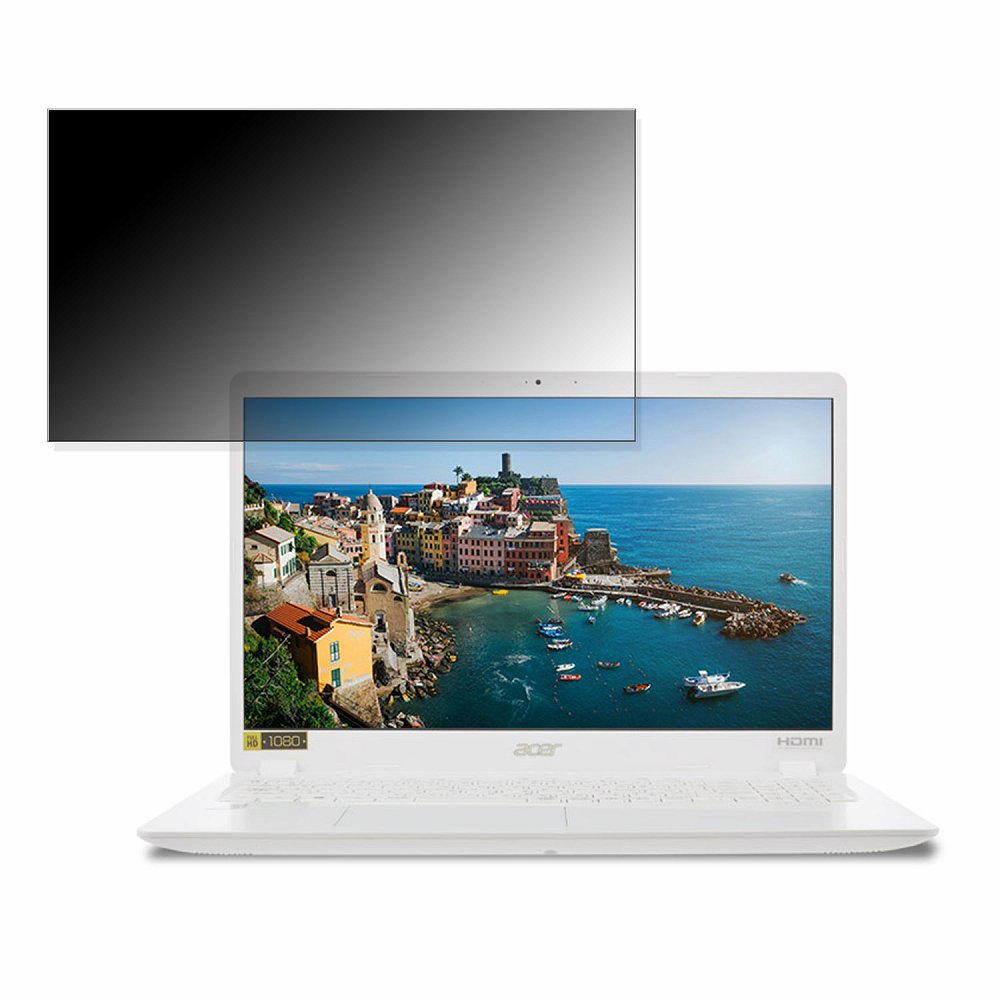 acer A315-56-H58Z/WF (Aspire 3) 15.6インチ 16:9 対応 覗き見防止 プライバシーフィルター 【タブ・粘着シール式】 ブルーライトカット 保護フィルム 反射防止