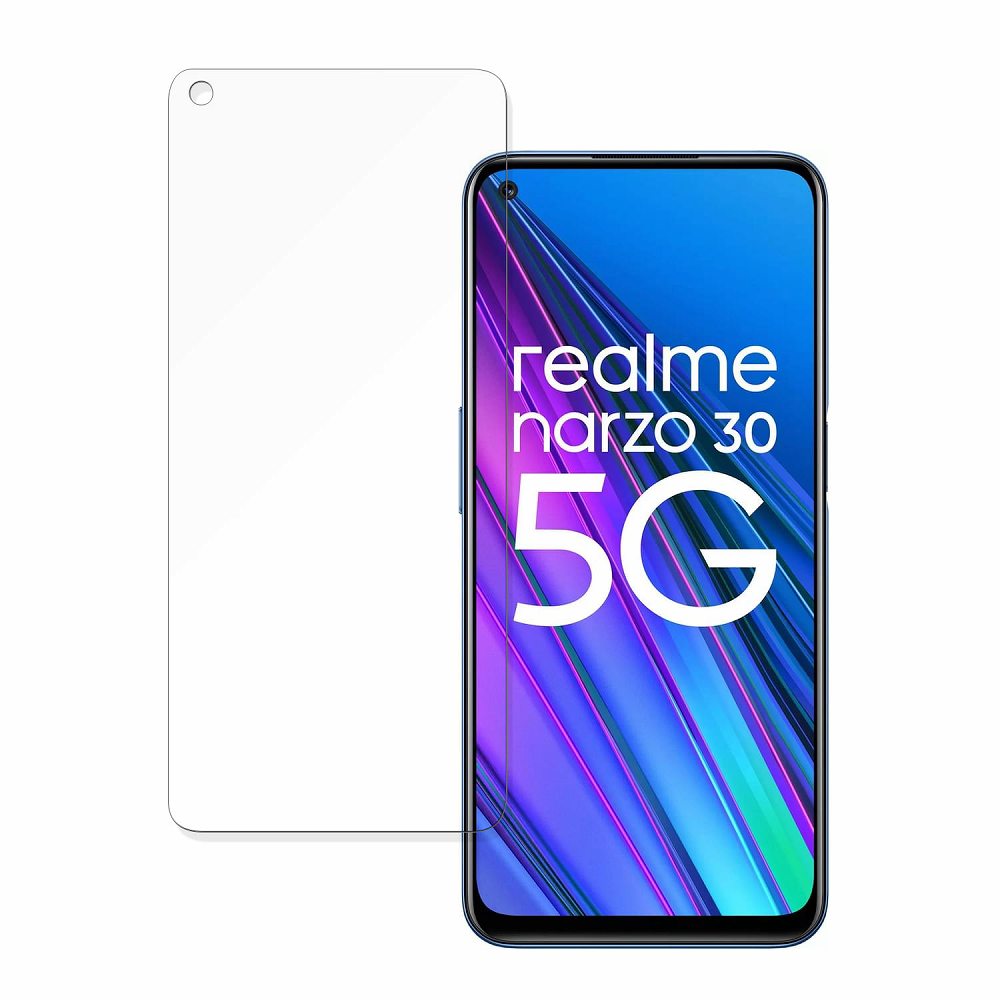 realme narzo 30 5G 向けの 保護フィルム 【曲面対応 反射低減】 キズ修復 日本製