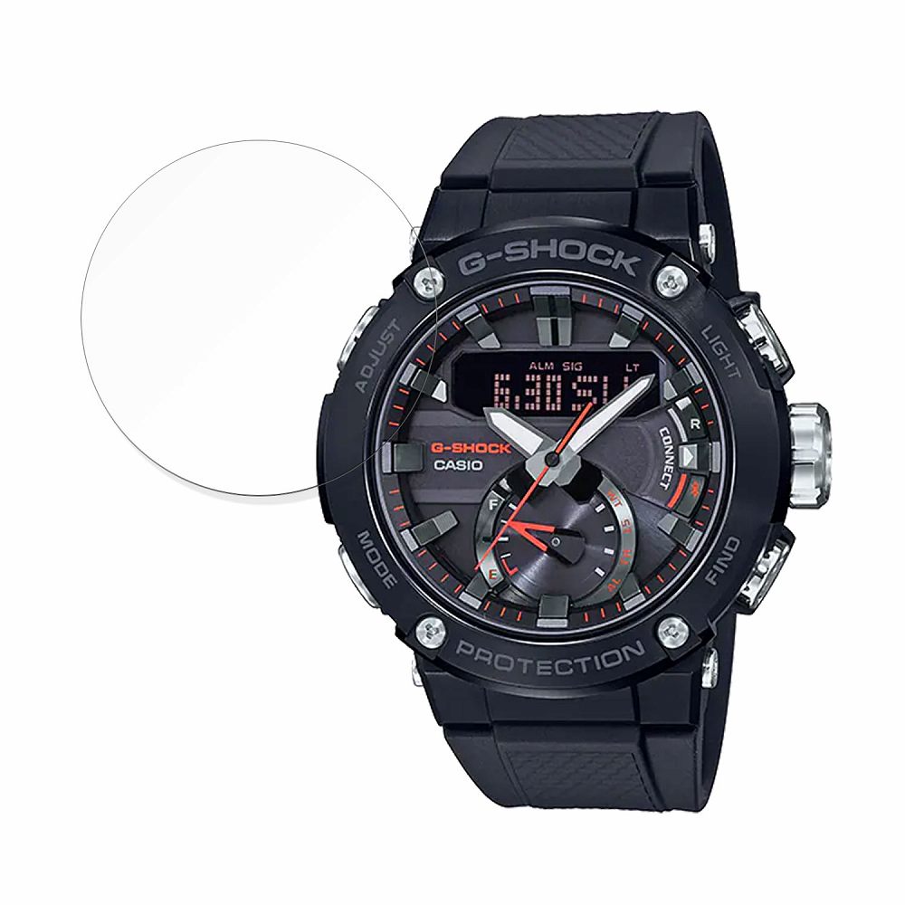 保護フィルム CASIO G-SHOCK GST-B200 向けの ブルーライトカット フィルム 強化ガラスと同等の高硬度 【9H高硬度 反射低減】 日本製