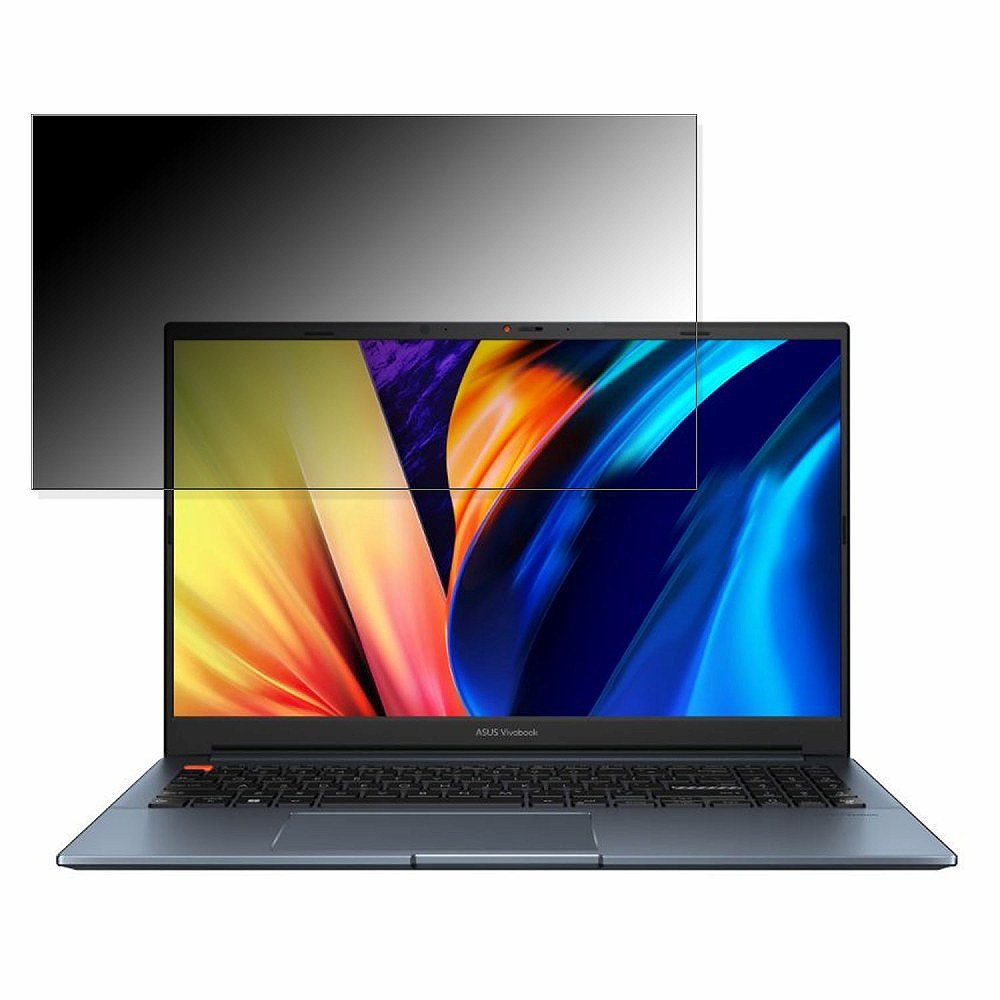 ASUS Vivobook Pro 15 K6502HC 15.6インチ 16:9 対応 覗き見防止 プライバシーフィルター 【タブ・粘着シール式】 ブルーライトカット 保護フィルム 反射防止