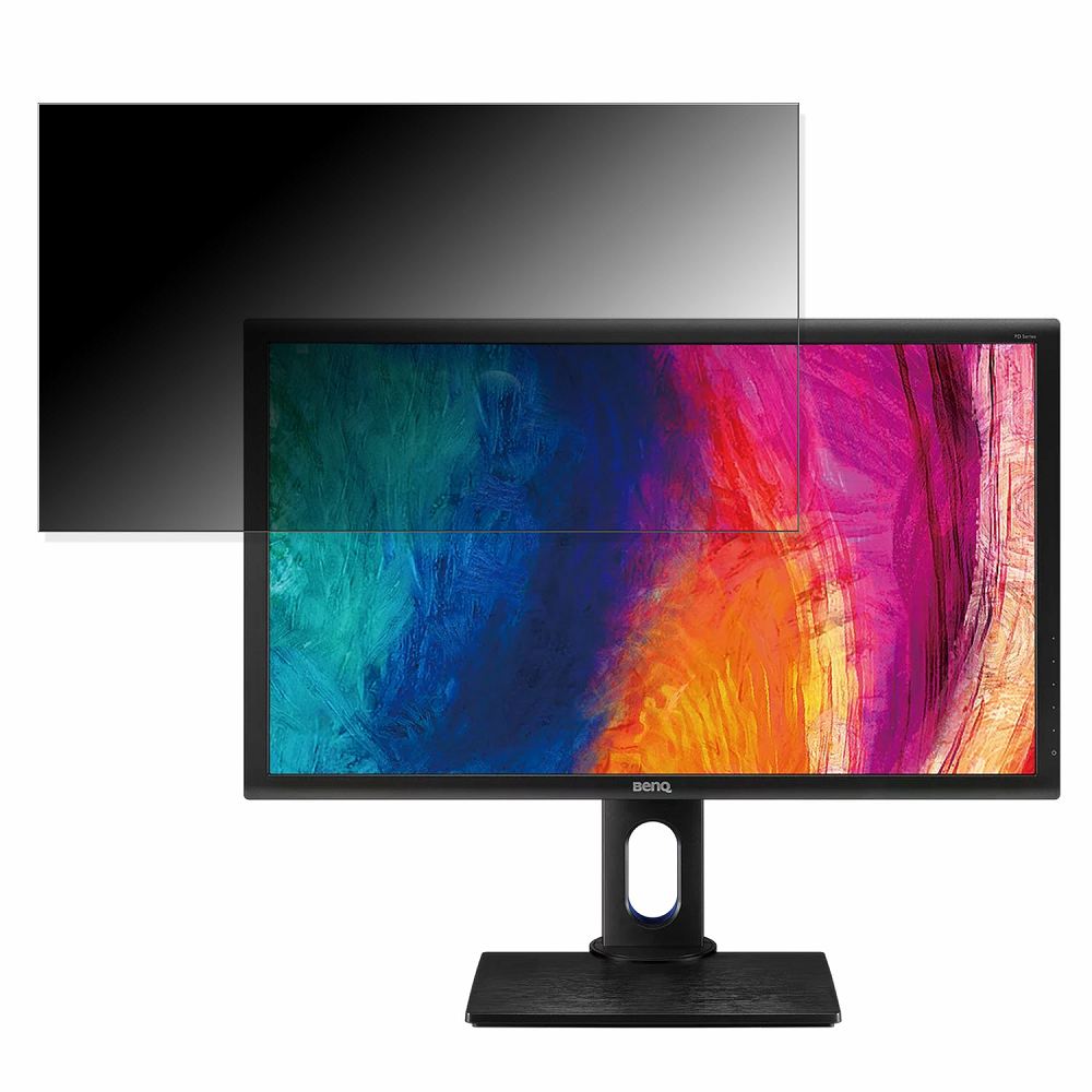 BenQ AQCOLOR PD2700Q 向けの 27インチ 16:9 覗き見防止 プライバシーフィルター ブルーライトカット 保護フィルム 反射防止 タブ・粘着シール式