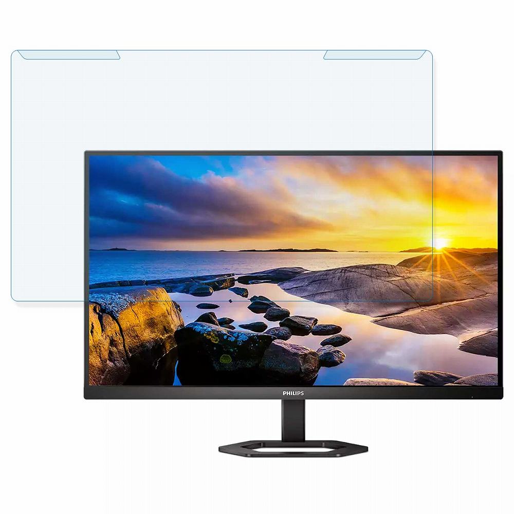 【取り外し簡単】 PHILIPS 27E1N5600AE/1 27インチ 16:9 向けの ブルーライトカット フィルター 【反射低減】 液晶保護 プロテクター