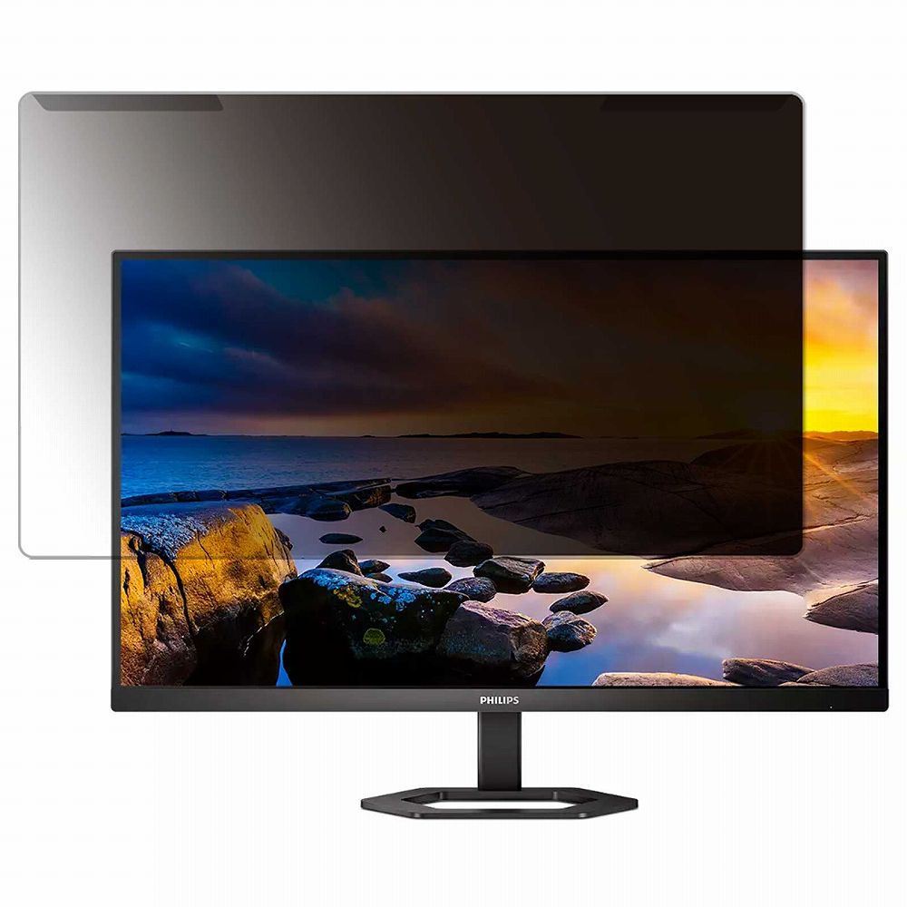 【取り外し簡単】 PHILIPS 27E1N5600E/11 27インチ 16:9 向けの 覗き見防止 プライバシー フィルター 【光沢仕様】 液晶保護 プロテクター