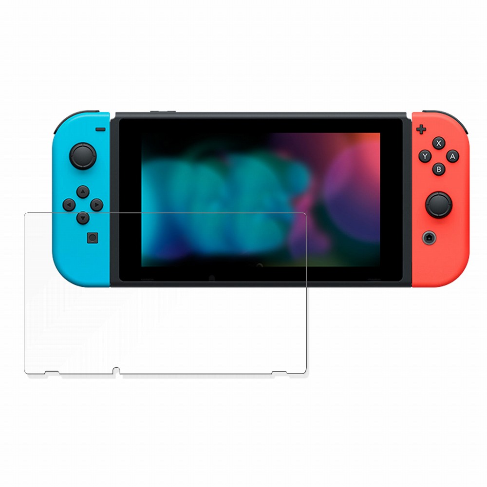 保護フィルム Nintendo Switch 向けの ブルーライトカット フィルム 【9H高硬度 光沢仕様】 強化ガラスと同等の高硬度 日本製