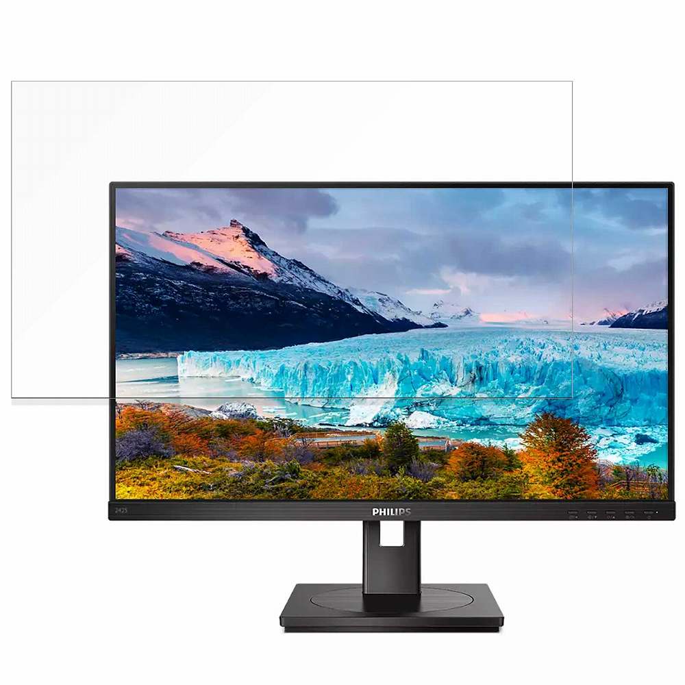 【ポイント2倍】 PHILIPS 242S1AE/11 向けの 23.8インチ 16:9 ブルーライトカット フィルム 液晶保護フィルム 【光沢仕様】 1