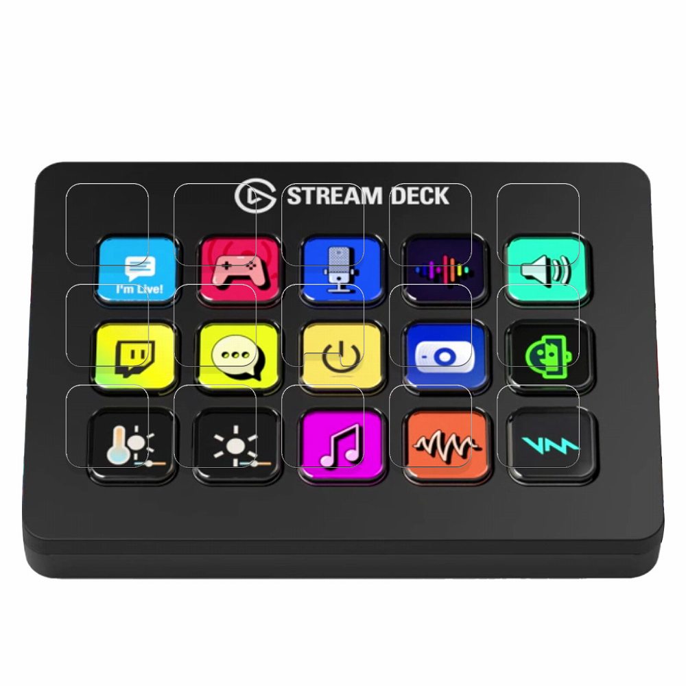 CORSAIR Elgato STREAM DECK MK.2 (LCDキー用) 向けの 保護フィルム 【曲面対応 反射低減】 ブルーライトカット フィルム キズ修復 日本製