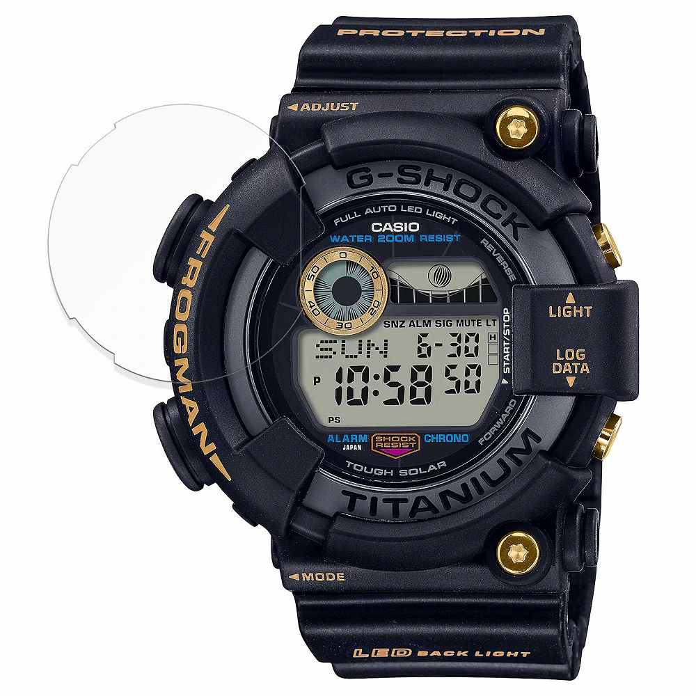 保護フィルム G-SHOCK GW-8230B-9AJR 向けの フィルム 強化ガラスと同等の高硬度【9H高硬度 光沢仕様】 日本製