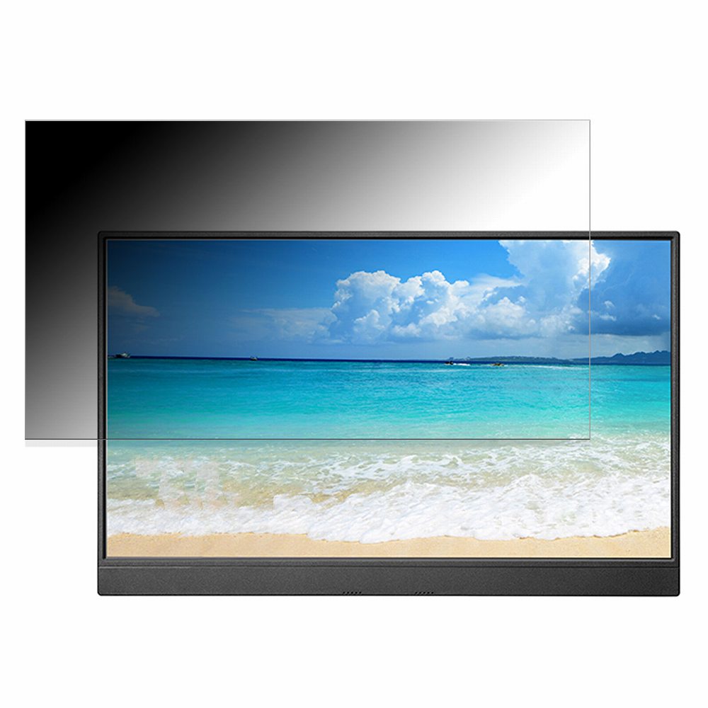 IODATA EX-LDC162ABM 向けの 15.6インチ 16:9 覗き見防止 プライバシーフィルター ブルーライトカット 保護フィルム 反射防止 タブ・粘着シール式