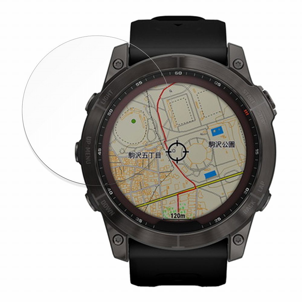 保護フィルム GARMIN fenix 7X Sapphire Dual Power 向けの フィルム 【曲面対応 反射低減】 キズ修復 日本製