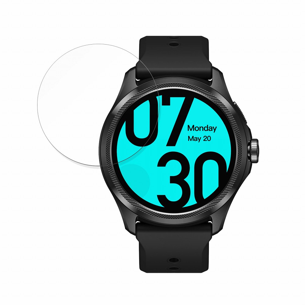 保護フィルム Mobvoi TicWatch Pro 5 向けの ブルーライトカット フィルム 強化ガラスと同等の高硬度 【9H高硬度 光沢仕様】 日本製