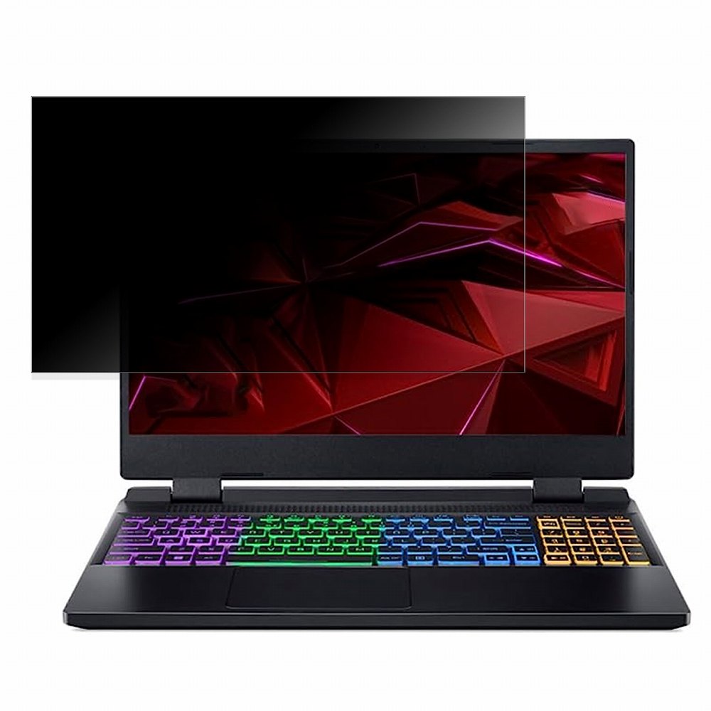 acer AN515-58-N76Z46/4 (Nitro 5) 15.6インチ 16:9 向けの 覗き見防止 プライバシーフィルター 【タブ・粘着シール式】 ブルーライトカット 保護フィルム 反射防止
