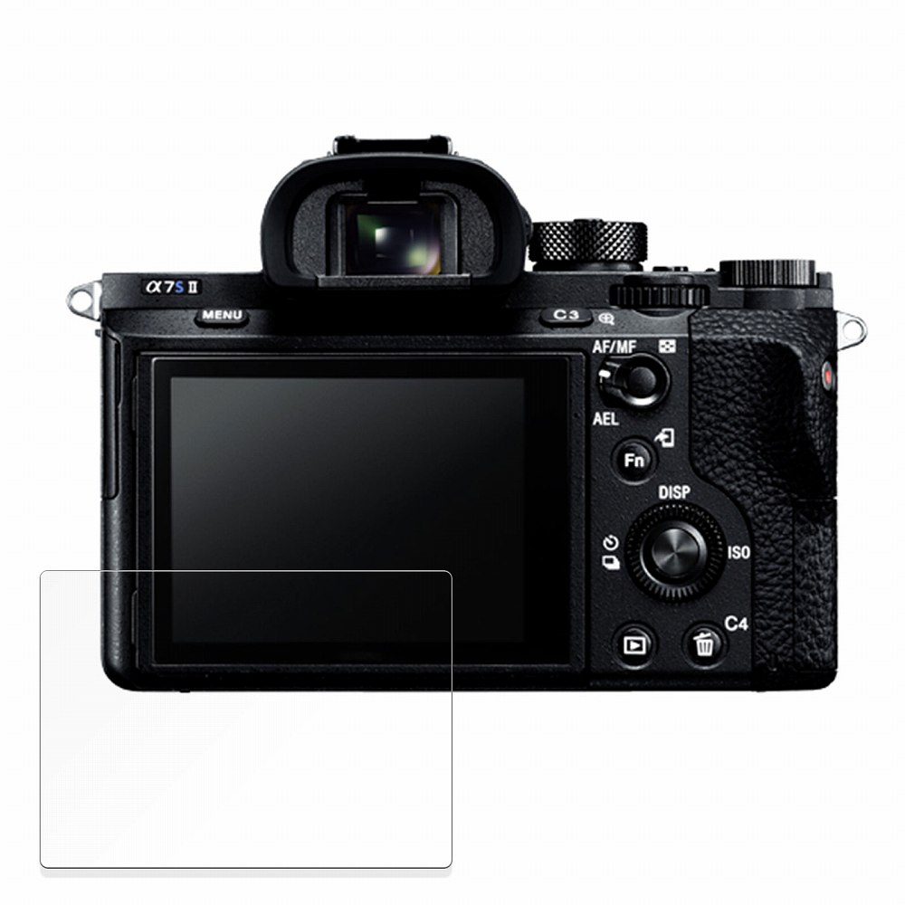 保護フィルム SONY α7S II 向けの ブルーライトカット フィルム 強化ガラスと同等の高硬度 【9H高硬度 光沢仕様】 日本製