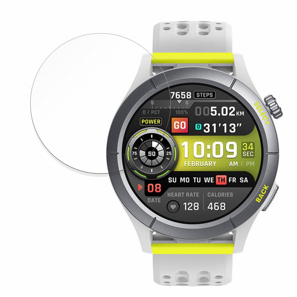 保護フィルム Amazfit Cheetah 向けの ブルーライトカット フィルム 曲面対応 【光沢仕様】 日本製