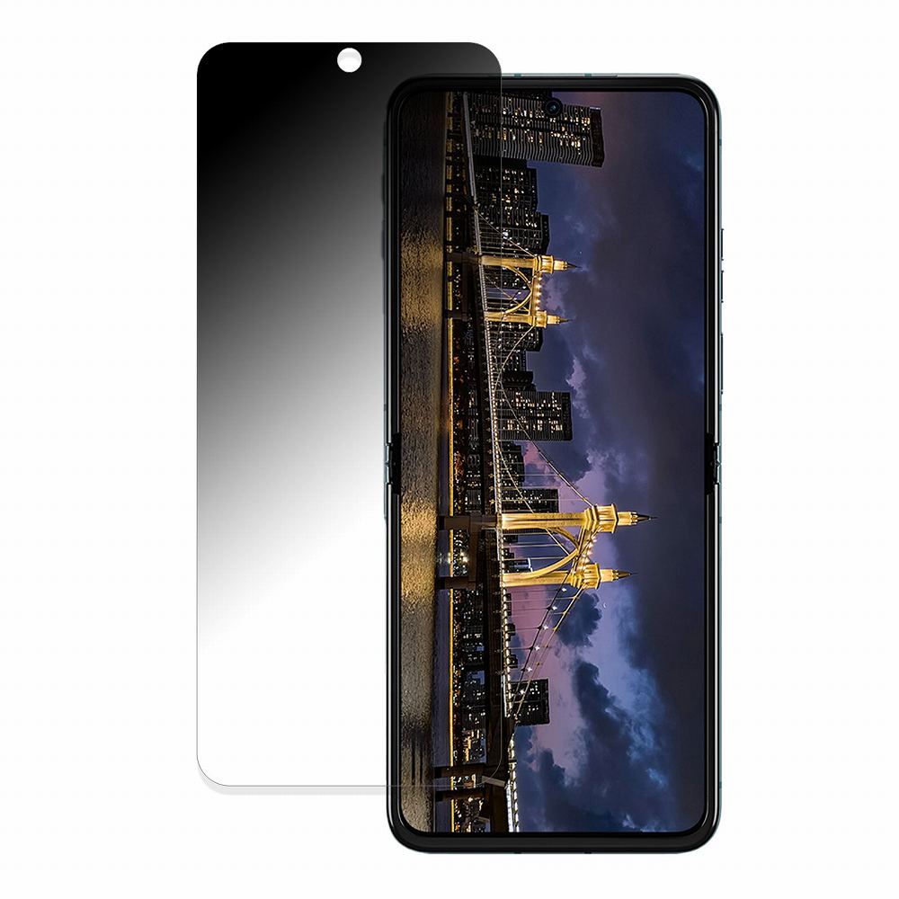 【ポイント2倍】 Motorola razr 40 Ultra (メイン画面) 向けの 【180度 曲面対応】 覗き見防止 フィルム ブルーライトカット 光沢仕様 日本製