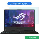 【ポイント2倍】 ASUS ROG ZEPHYRUS S GX531GXR 15.6インチ 対応 ブルーライトカット フィルム 液晶保護フィルム 光沢仕様