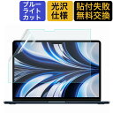 MacBook Air 13 M3 / M2 13.6インチ 用ブルーライトカット フィルム 液晶保護フィルム 2024 2022 光沢仕様