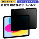 iPad ( 第10世代 ) 2022 10.9 インチ 対応 （横向タイプ） 覗き見防止 着脱式 プライバシーフィルター ブルーライトカット保護フィルム 反射防止 粘着式 タッチスクリーン対応