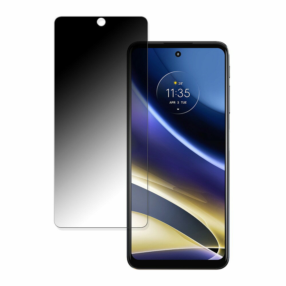 MOTOROLA moto g52j 5G 向けの 【180度】 覗き見防止 フィルム ブルーライトカット アンチグレア 日本製