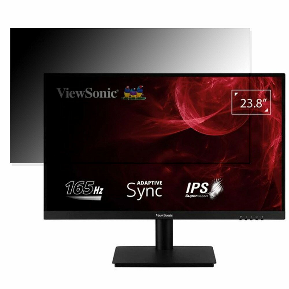 ViewSonic VX2407-7 / XG2407-7 23.8インチ 16:9 対応 覗き見防止 プライバシーフィルター ブルーライトカット 保護フィルム 反射防止 タブ 粘着シール式