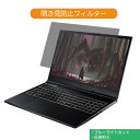 ドスパラ GALLERIA GCL1650TGF 15.6インチ 16:9 向けの 覗き見防止 プライバシー フィルター ブルーライトカット 保護フィルム 反射防止タブ 粘着シール式