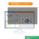 EIZO FlexScan EV2450-GY 23.8インチ 対応 覗き見防止 プライバシー フィルター ブルーライトカット 保護フィルム 反射防止タブ 粘着シール式