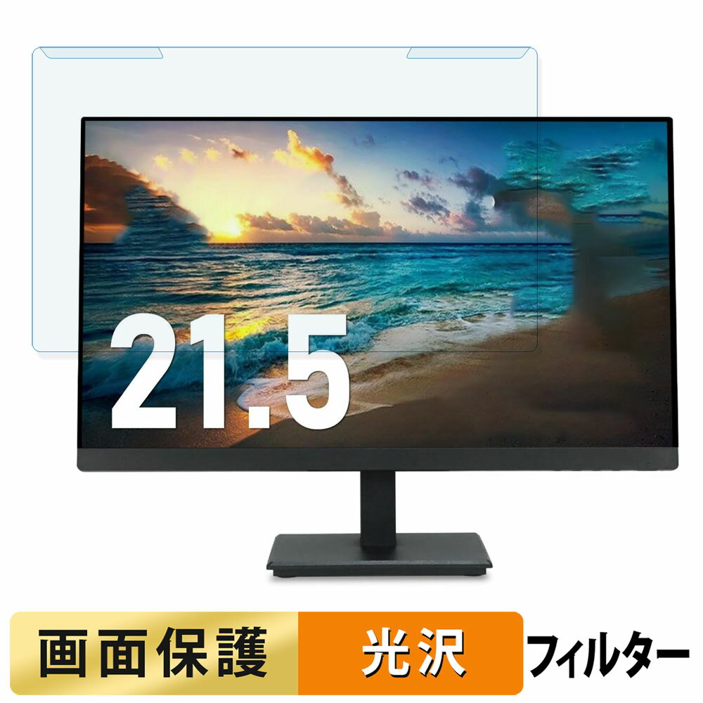 【ポイント2倍】 取り外し簡単 HP ProDisplay P224 21.5インチ 16:9 向けの ブルーライトカット フィルター 光沢仕様 液晶保護 プロテクター