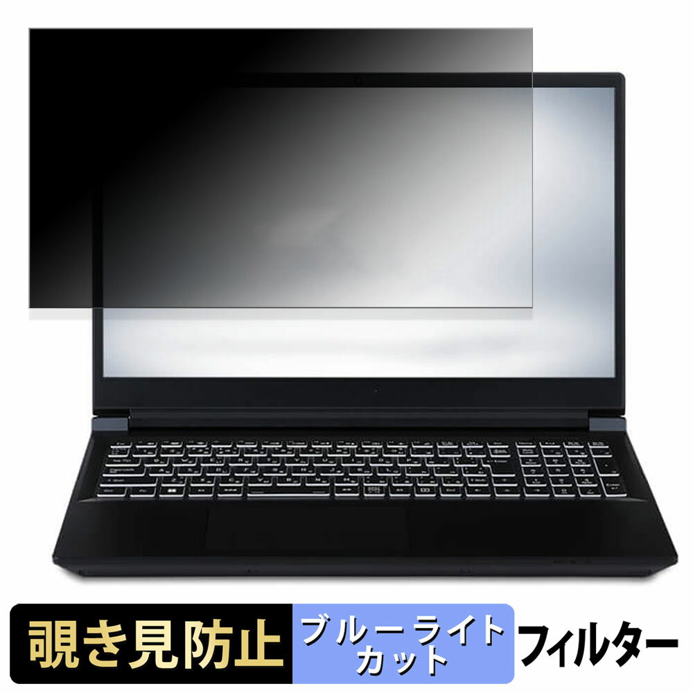 iiyama STYLE-15FXA51-R7-RM4X 15.6インチ 16:9 向けの 覗き見防止 プライバシーフィルター 【タブ・粘着シール式】 ブルーライトカット 保護フィルム 反射防止