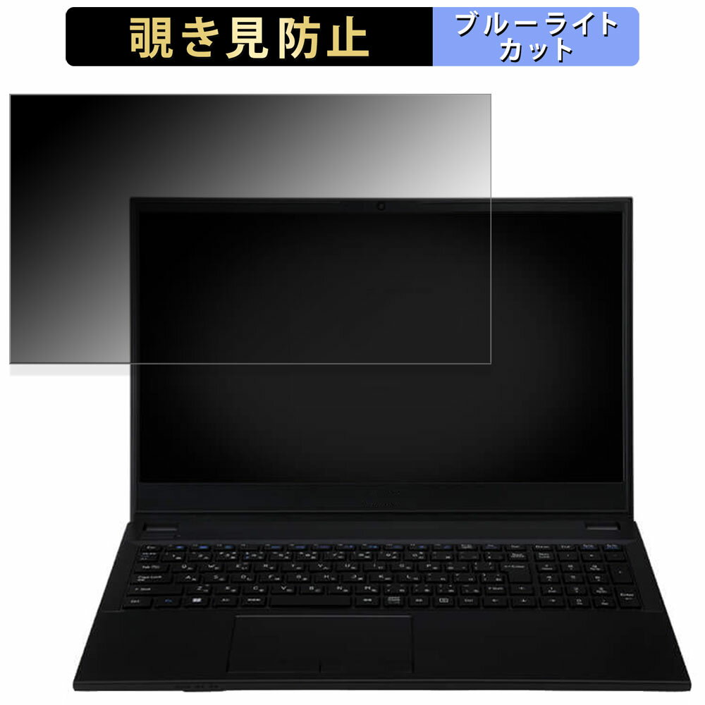 iiyama SOLUTION-15FH125-i3-UHEX-D 15.6インチ 16:9 向けの 覗き見防止 プライバシーフィルター 【タブ・粘着シール式】 ブルーライトカット 保護フィルム 反射防止