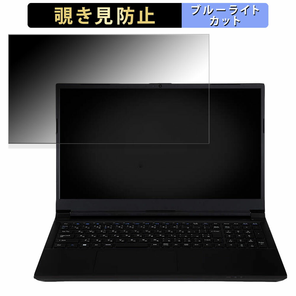 iiyama SOLUTION INFINITY 15.6型 ( 15FH ) シリーズ 覗き見防止 プライバシーフィルター 【 タブ・粘着シール式 】 ブルーライトカット 保護フィルム 反射防止