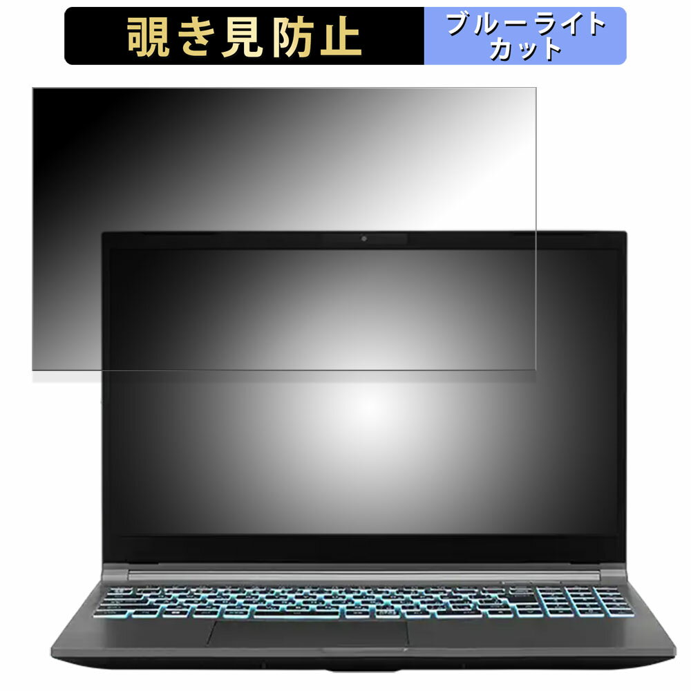 THIRDWAVE raytrek R5-AA5S 15.6インチ 16:9 向けの 覗き見防止 プライバシーフィルター 【タブ・粘着シール式】 ブルーライトカット 保護フィルム 反射防止