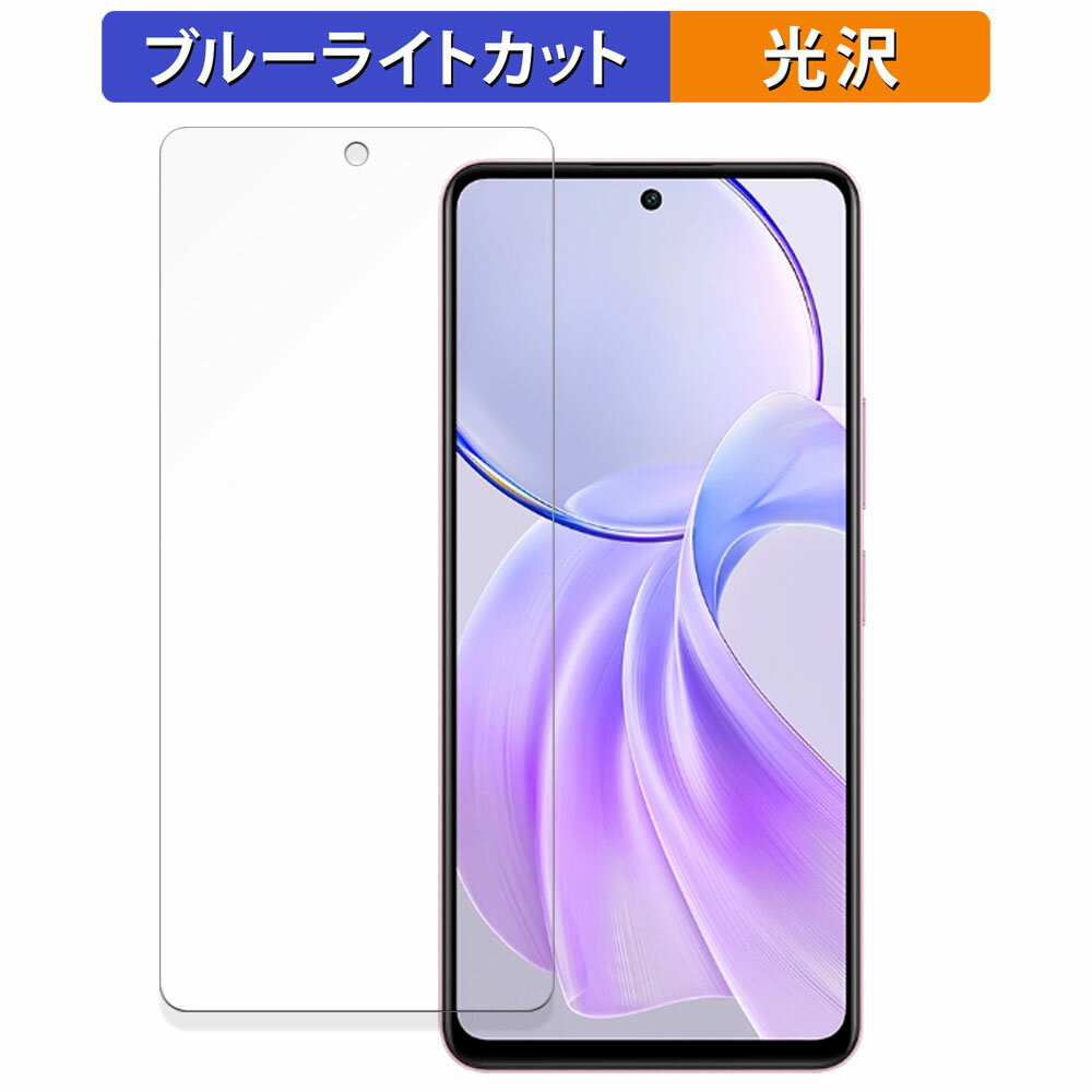 保護フィルム vivo Y100i 5G 向けの ブルーライトカット フィルム 曲面対応 【光沢仕様】 日本製