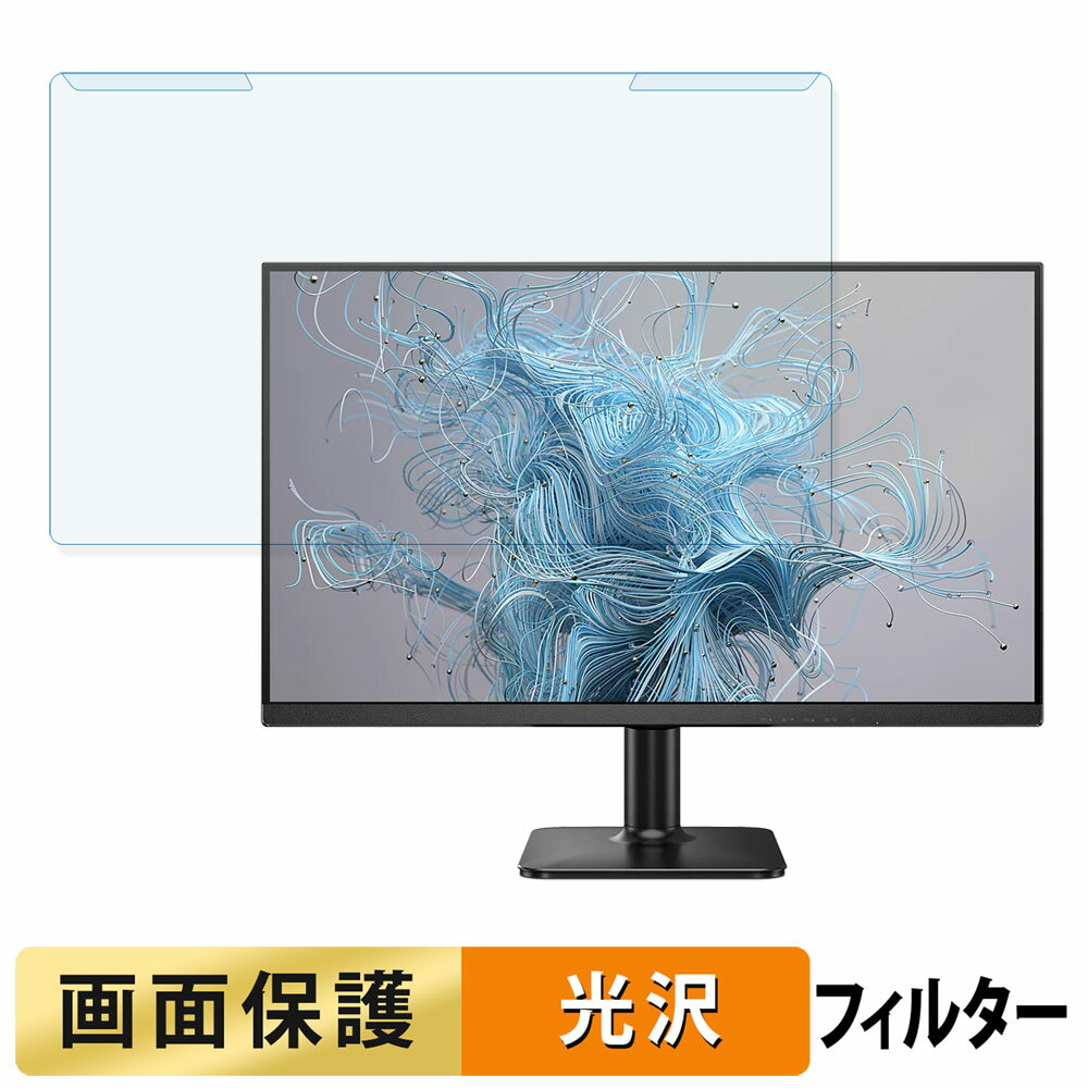 取り外し簡単 PHILIPS 24E2N2100/11 ブルーライトカット フィルター 光沢仕様 液晶保護 プロテクター