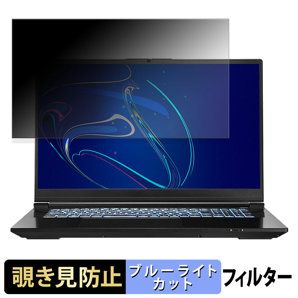 THIRDWAVE GALLERIA ZL9C-R57-C7 覗き見防止 プライバシーフィルター 【 タブ・粘着シール式 】 ブルーライトカット 保護フィルム 反射防止