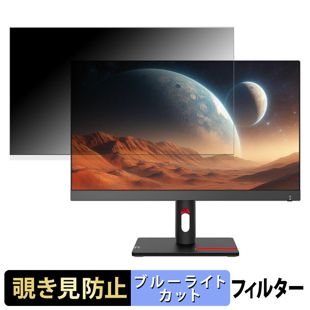 Lenovo ThinkVision S22i-30 覗き見防止 プライバシーフィルター ブルーライトカット 保護フィルム アンチグレア タブ・粘着シール式