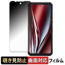 Oukitel WP300 ( メインディスプレイ ) 【 180度 曲面対応 】 覗き見防止 フィルム ブルーライトカット 光沢仕様 日本製