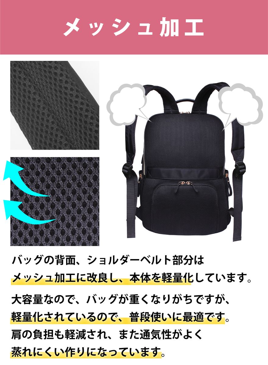 リュックレディースパソコンバッグリュックサックノートパソコンケースビジネスバッグビジネスリュックPCバッグパソコンリュックPCリュックバックパックかばん女性用パソコンケースPCケースA4サイズ軽量大容量バッグ通勤通学旅行15.6インチ