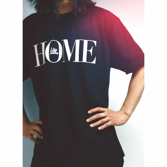 Life is a Journey STAYHOME ロゴ プリントTシャツ おうち クルーネック 半袖 ダンス カジュアル モードT コットン 送料無料 ストリート ブランド メンズ レディース 綿100% 日本 ユニセックス 彼氏 彼女 サーファー VOGUE ブラック 人気 トレンド