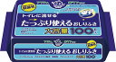 日本製紙クレシア アクティ トイレに流せるタップリ使えるおしりふき 100枚 1袋 （80623）
