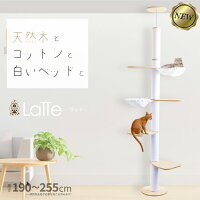 LifeMasters【改良版】キャットタワー突っ張り猫タワーlatte