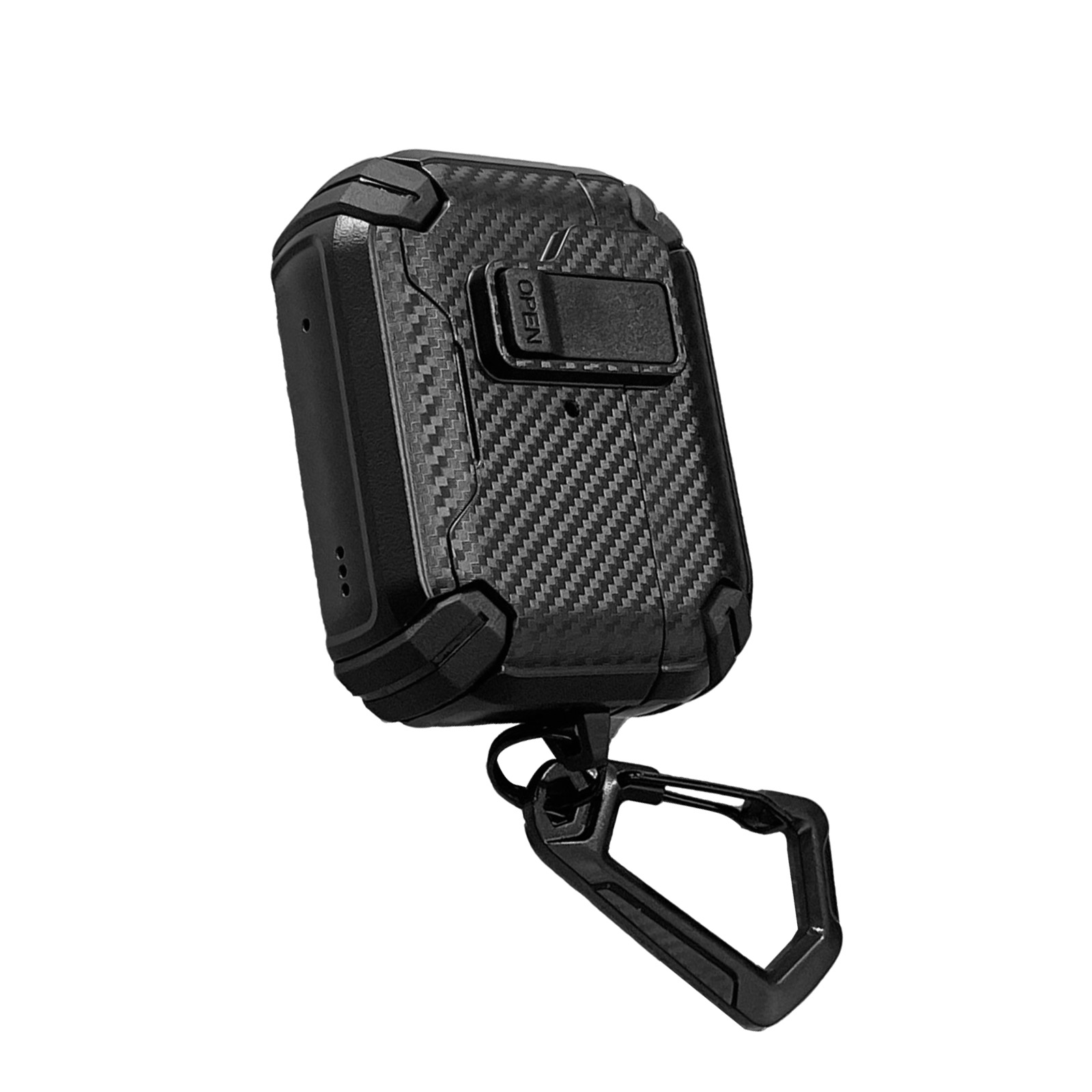 商品詳細色黒素材TPU+PC寸法約56×53×27mm対応機種Pods 4対象読者男女兼用この商品について🍀【二層構造】：TPU+PC複合素材のハードケース構造で、衝撃や擦り傷から保護します。🍀【スタンド機能】：フタを約90°展開し、スマートフォンの横向き・縦向き設置に対応します。🍀【充電対応】： ケース装着のまま有線・ワイヤレス充電が可能。背面マグネット内蔵。🍀【携帯仕様】：ラビナリング標準装備。バッグやベルトループへの吊り下げ収納に適しています。🍀【専用設計】：約56×53×27mmのコンパクトサイズ。本体にぴったりフィットします。🍀【使用シーン】：・通勤 通学時のカバン収納、電車内での取り出し時の保護に。・旅行 出張時の荷物固定、ホテルやカフェでのスマートフォン動画視聴に。・アウトドアやスポーツ時のベルト バッグへの吊り下げ、キャンプでのテーブル設置に。ご注意1、手工測定にはわずかな誤差がありますので、ご理解ください。2、撮影時の光線、照明、およびディスプレイの解像度や設定によって、多少の色の違いが生じる可能性があります。実物を参考にしてください。