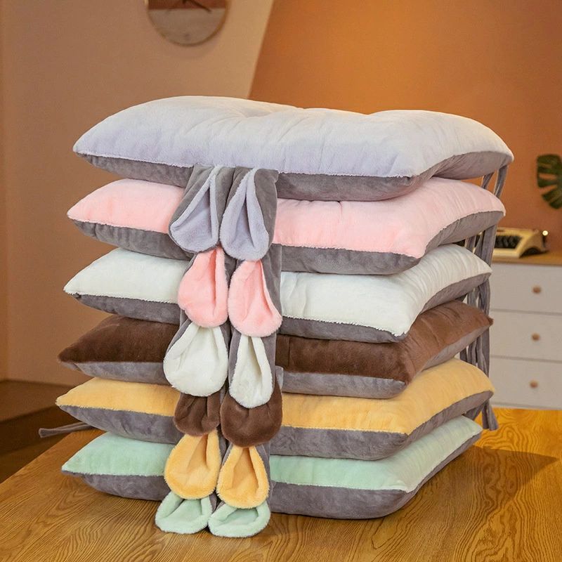 送料無料 2個入 フロアクッション 座布団 クッション チェアクッション 椅子用 ダイニングチェア デスクワーク 癒し系 洗える 家具 快適 柔らかい 部屋の模様替え おしゃれ ダイニング 一人暮らし オフィス リビング 四季適用 在宅 引っ越し 祝い [3]