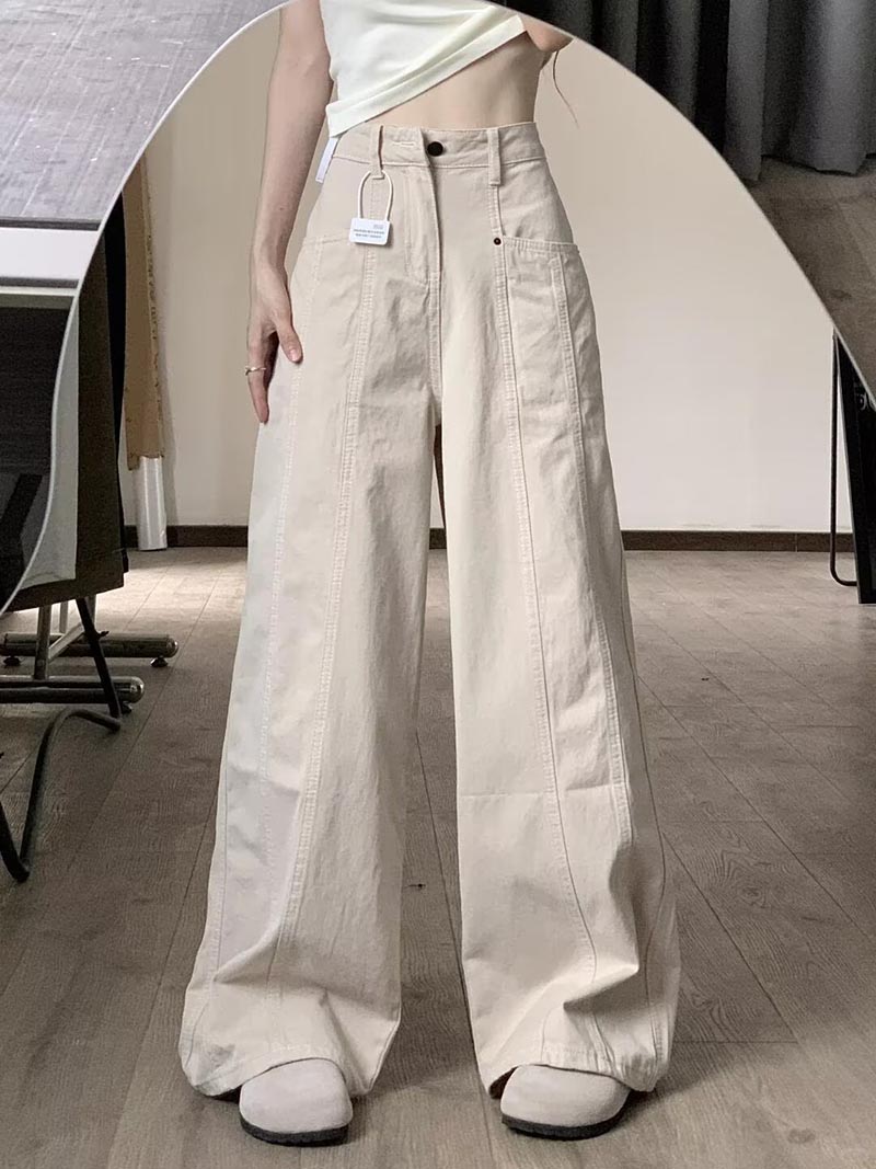 Rakuten - 【送料無料】ワイドパンツ ロングパンツ きれいめ レディース タックワイドパンツ ハイウエスト ストレートパンツ ボトムス 美脚 オフィス カジュアル 大人 春 夏 着痩せ おしゃれ ゆったり 上品 きれいめ 通勤
