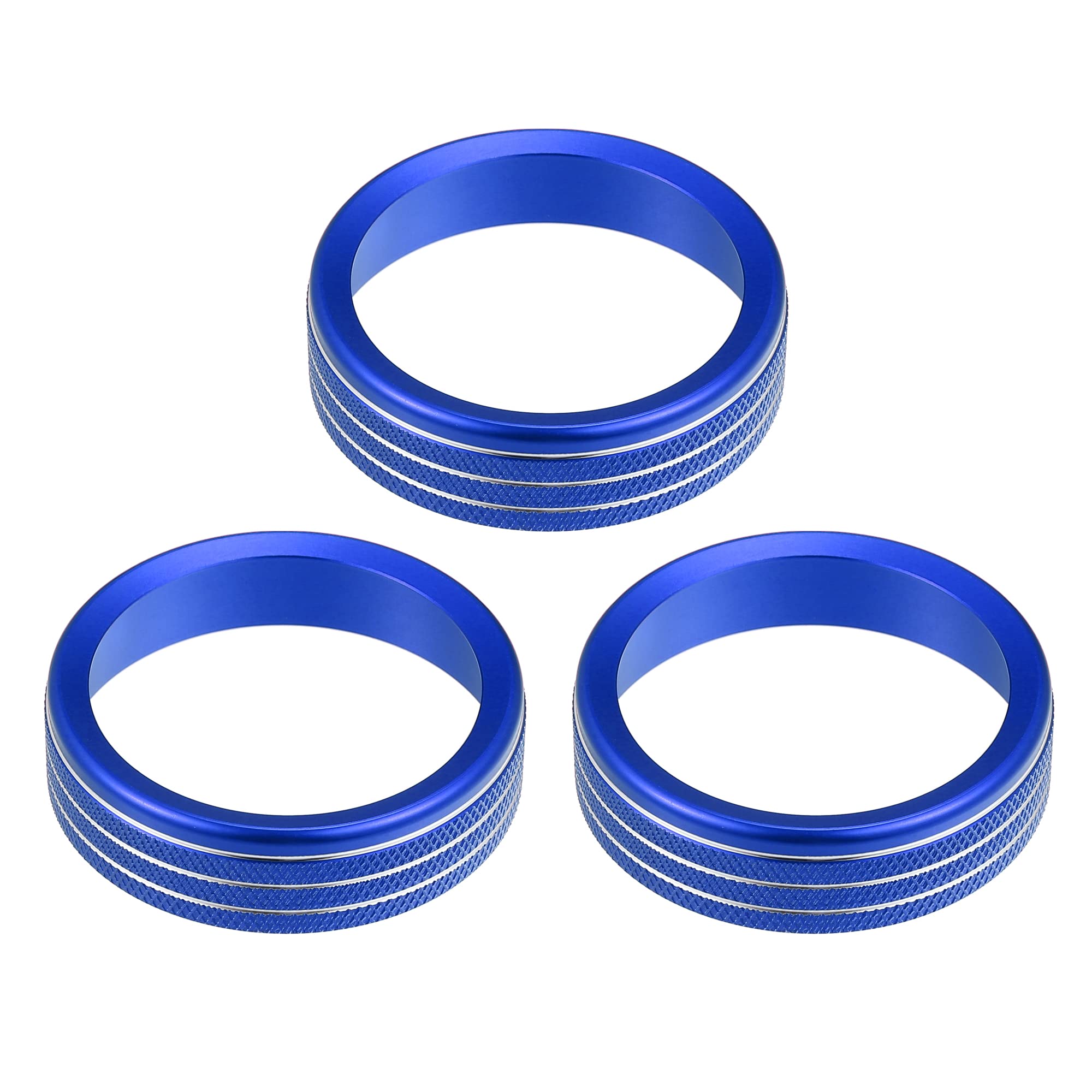 カーエアコンノブデカール ACラジオスイッチノブカバー トリムアクセサリー スバル BRZ用 トヨタ86 2022 ブルー (3枚セット)