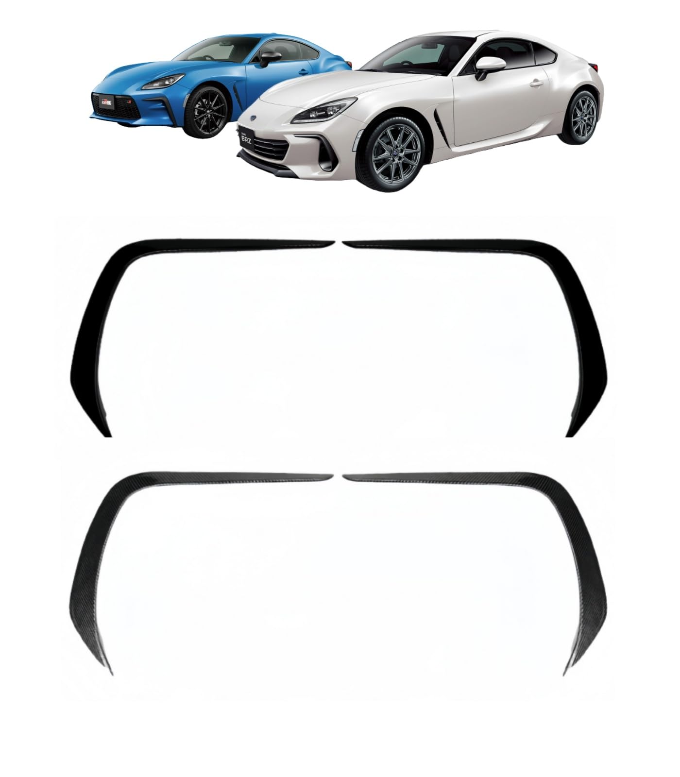 FOR BRZ ZD8系 GR86 ZN8系専用設計 2021年~ 外装 カスタムパーツ フェンダーガーニッシュ 自動車フェンダーモール ホイールマッドガード 簡単取り付け -スバル BRZ ZD8系 /GR86 ZN8系 専用設計(カーボンファイバー調) [並行輸入品]