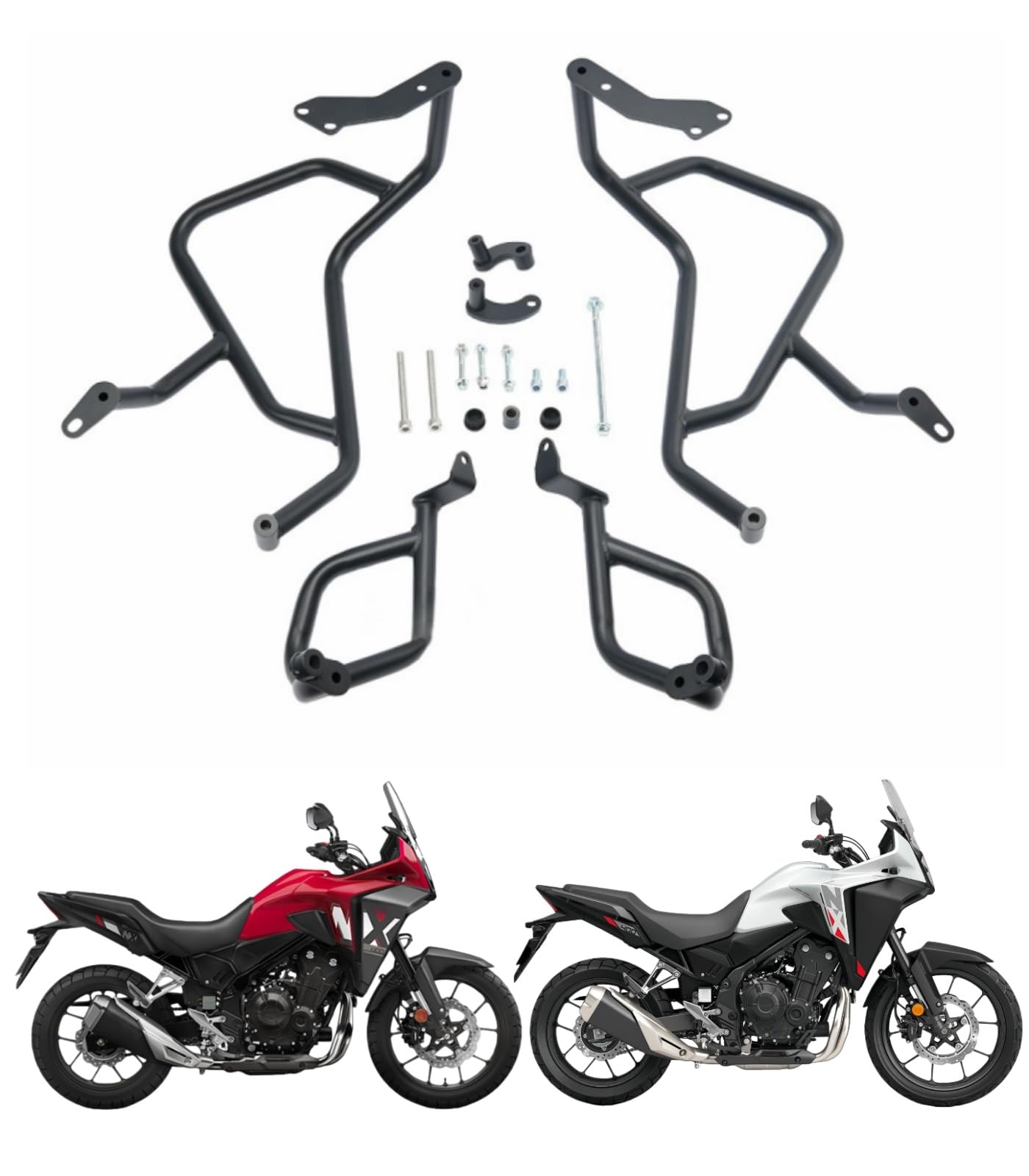 オートバイ エンジンガード ホンダ NX400 CB400X に対応 カスタムパーツ カーボンスチール製 クラッシ..