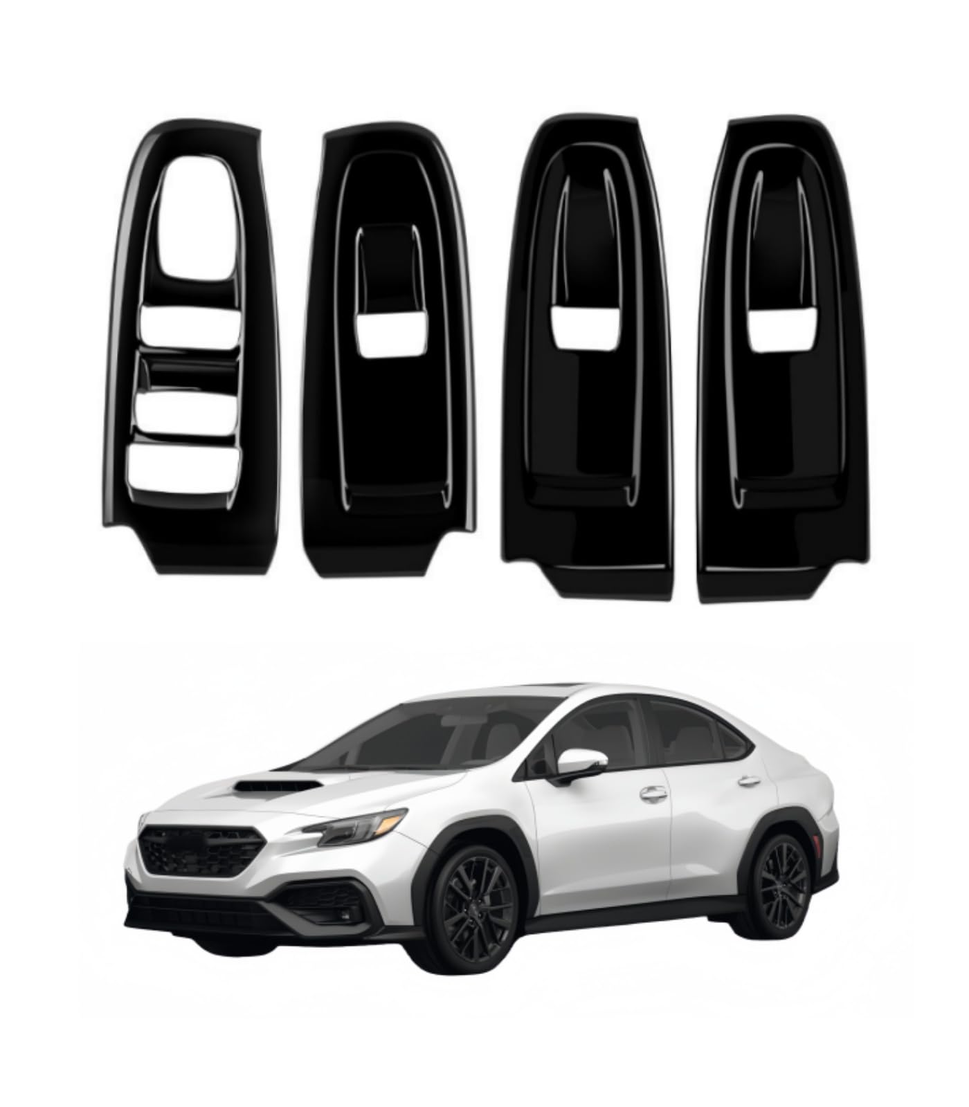 ウィンドウ リフト スイッチ パネル カバー スバル WRX/RX S4 2021年~適用 カスタム パーツ リフト ウインド ボタン スイッチ パネル フレーム FOR WRX 専用設計 ABS製 (ピアノブラック) [並行輸入品]